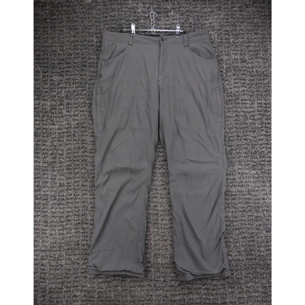 Eddie Bauer Pants Mens 36x32 Actual 37x32 Gray Fleece Lined Tech Cargo Outdoor